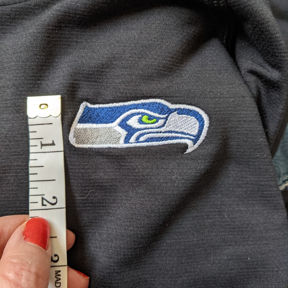 (Nike) Golf Black Seahawks Thumbhole Hoodie Large - Picture 11 of 12